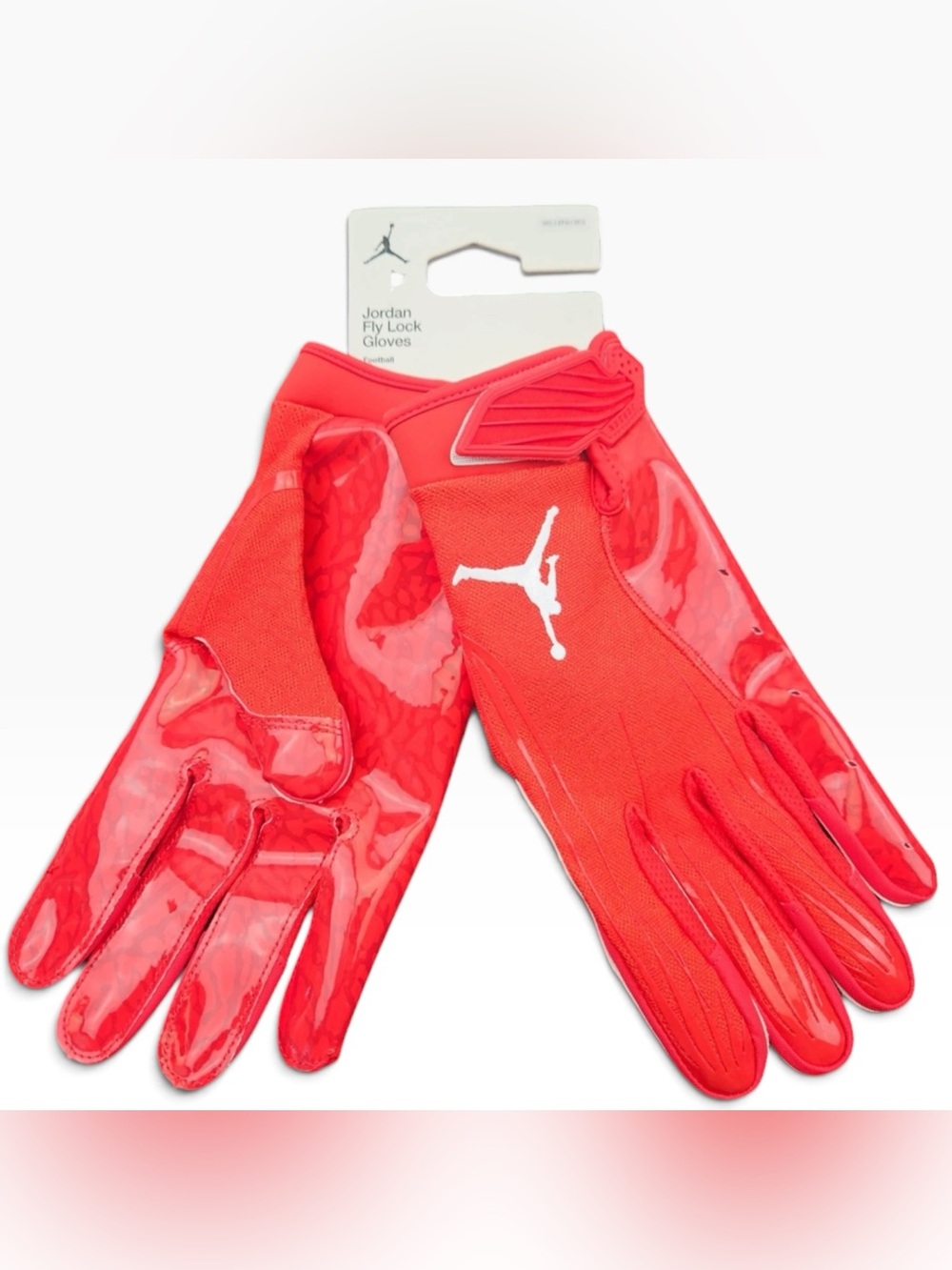 Nike Jordan Fly Lock Football Gloves Red White Men’s 3XL